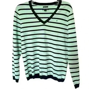 TOMMY HILFIGER TIFANNY BLUE STRIPED SWEATSHIRT 🐬🌐